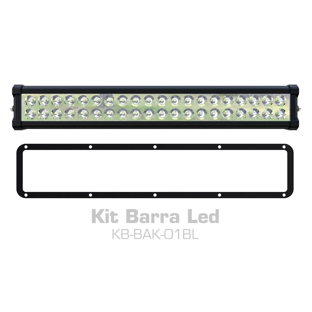 KIT PARA BURRERA ALFA BRONX BLACK BARRA DE LED, MARCO Y BASE INTERNA PARA BARRA